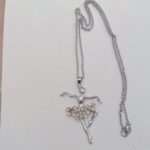 Ballerina necklace - slight yellow colored rhinestones